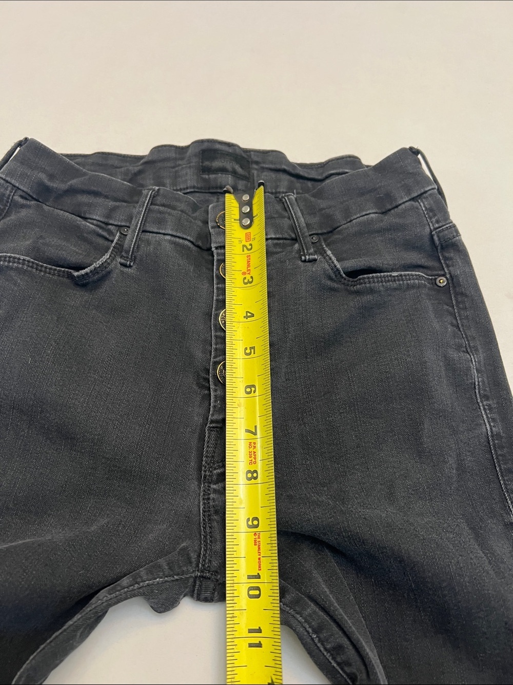 MOTHER THE PIXIE ANKLE FRAY BLACK SKINNY JEANS IN NOT GUILTY WASH SIZE 27 - Picture 11 of 13